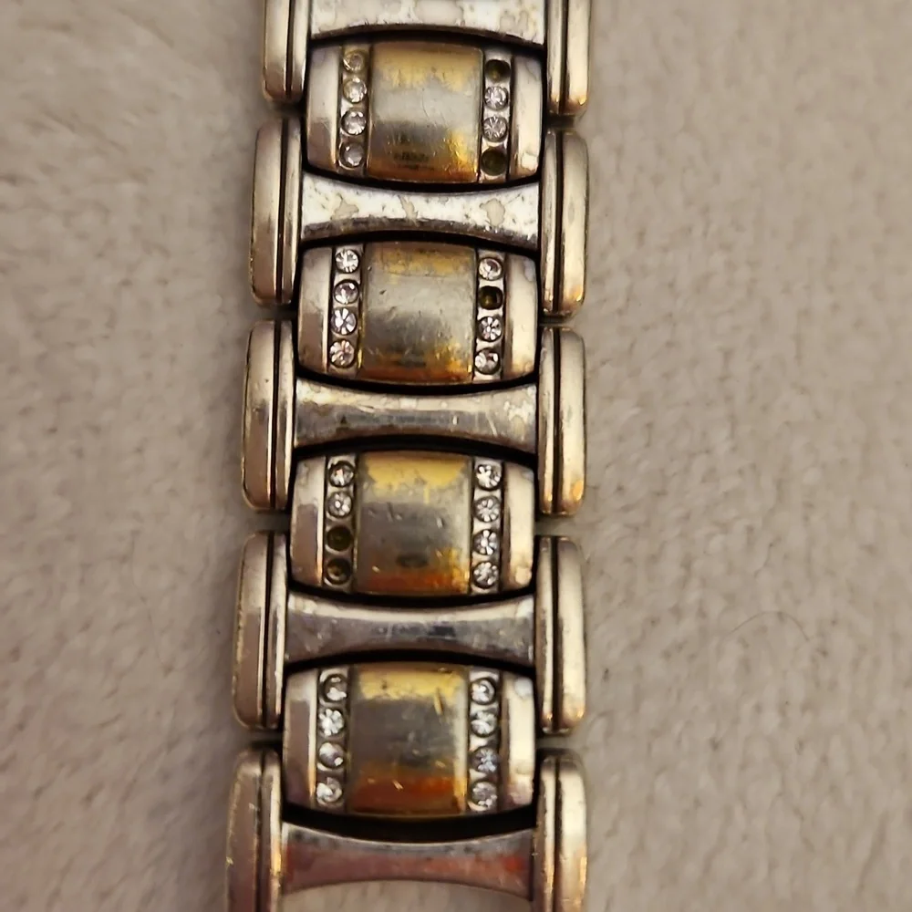 Vtg BRIGHTON 1990s Turin Silver and Gold Two-Tone Watch